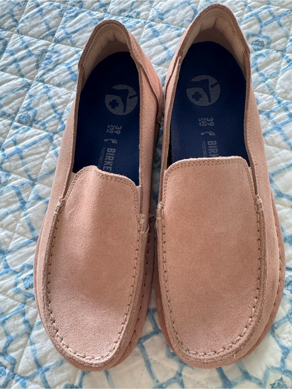 Birkenstock Women's Suede Slip-On Loafers in Blush. Oswego